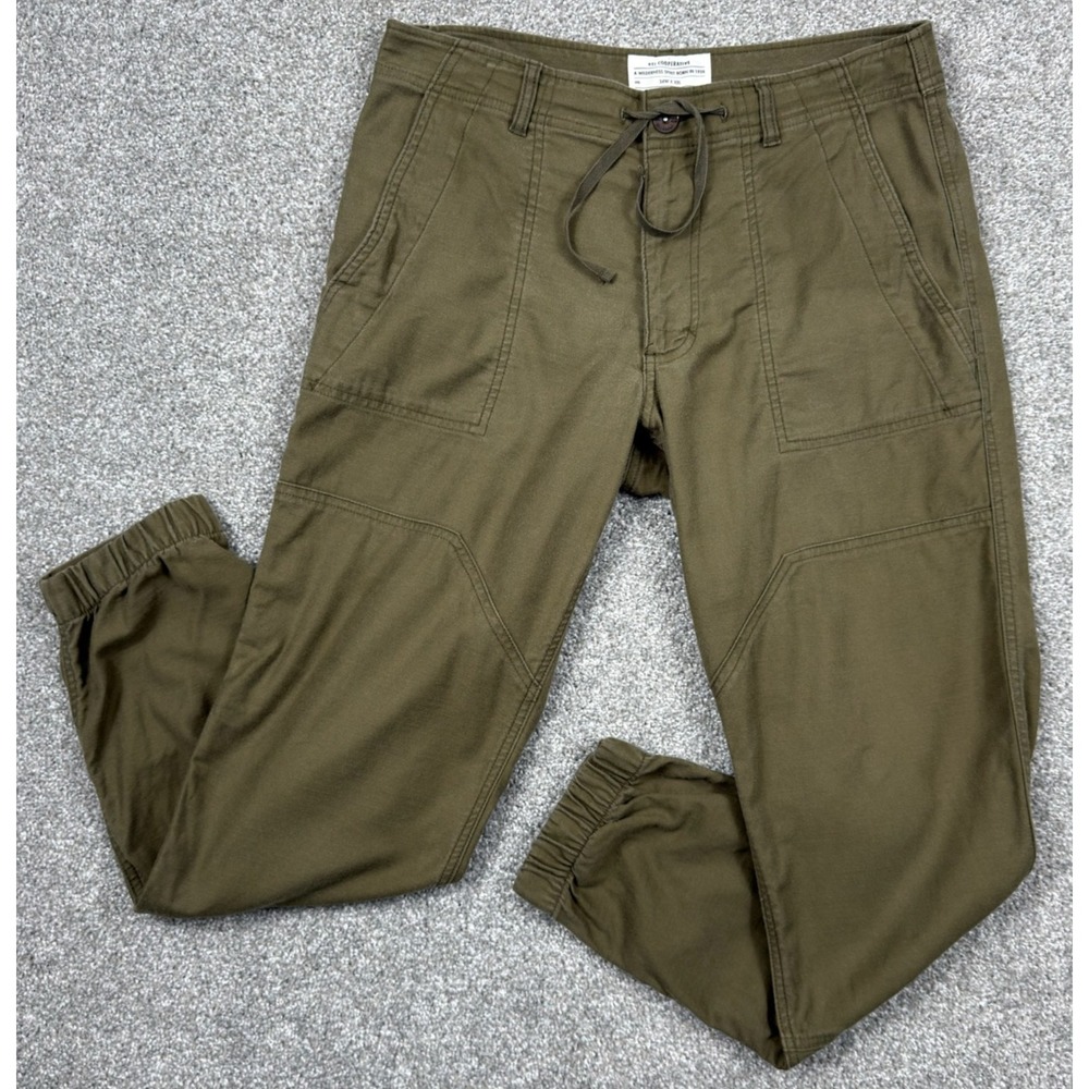 REI Co-op Trailsmith Jogger Pants Men's 34x30 Green Canvas Hiking